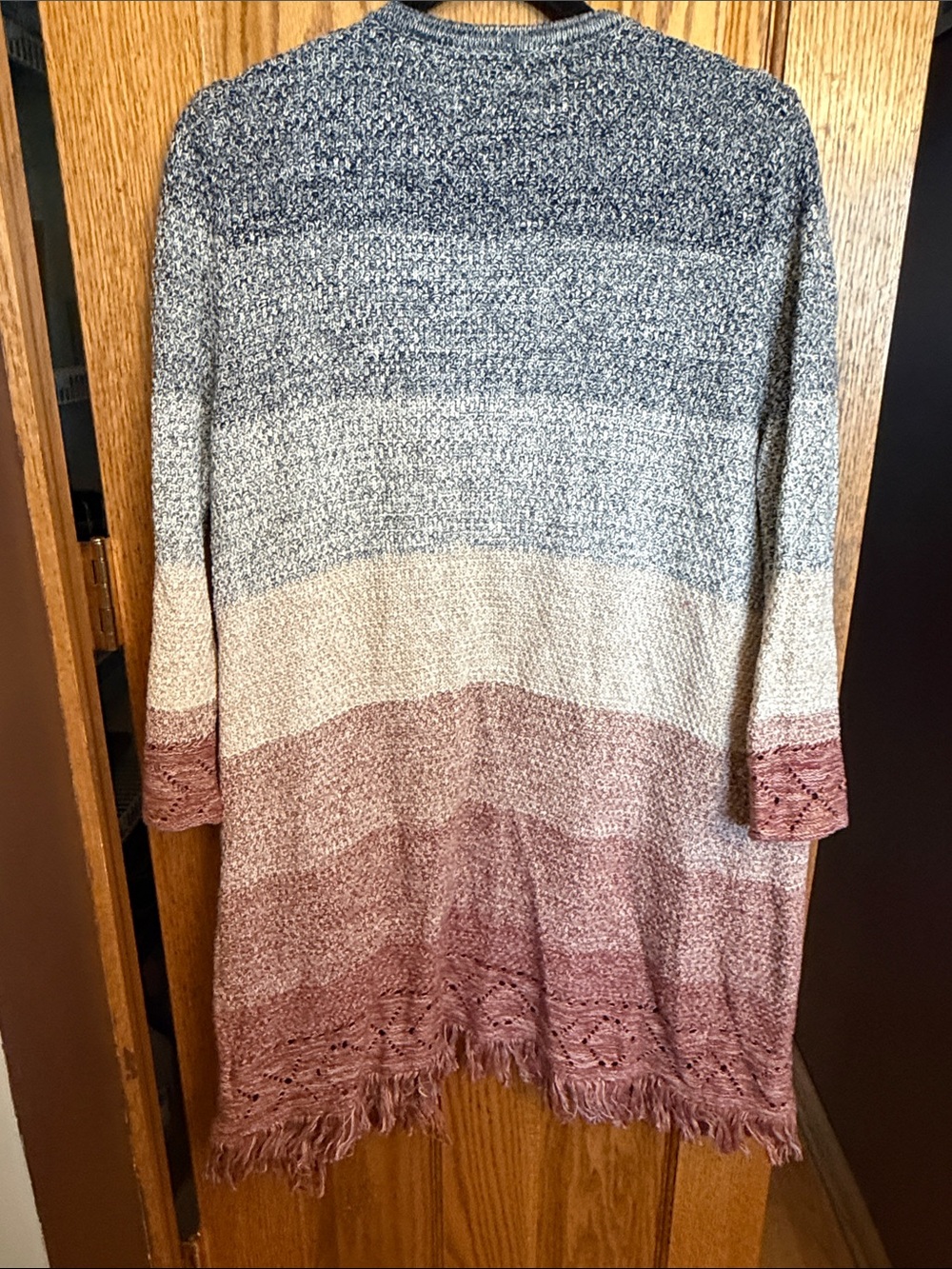 Natural Reflections L Gradient Open-Front Cardigan Sweater NWOT - Picture 6 of 6